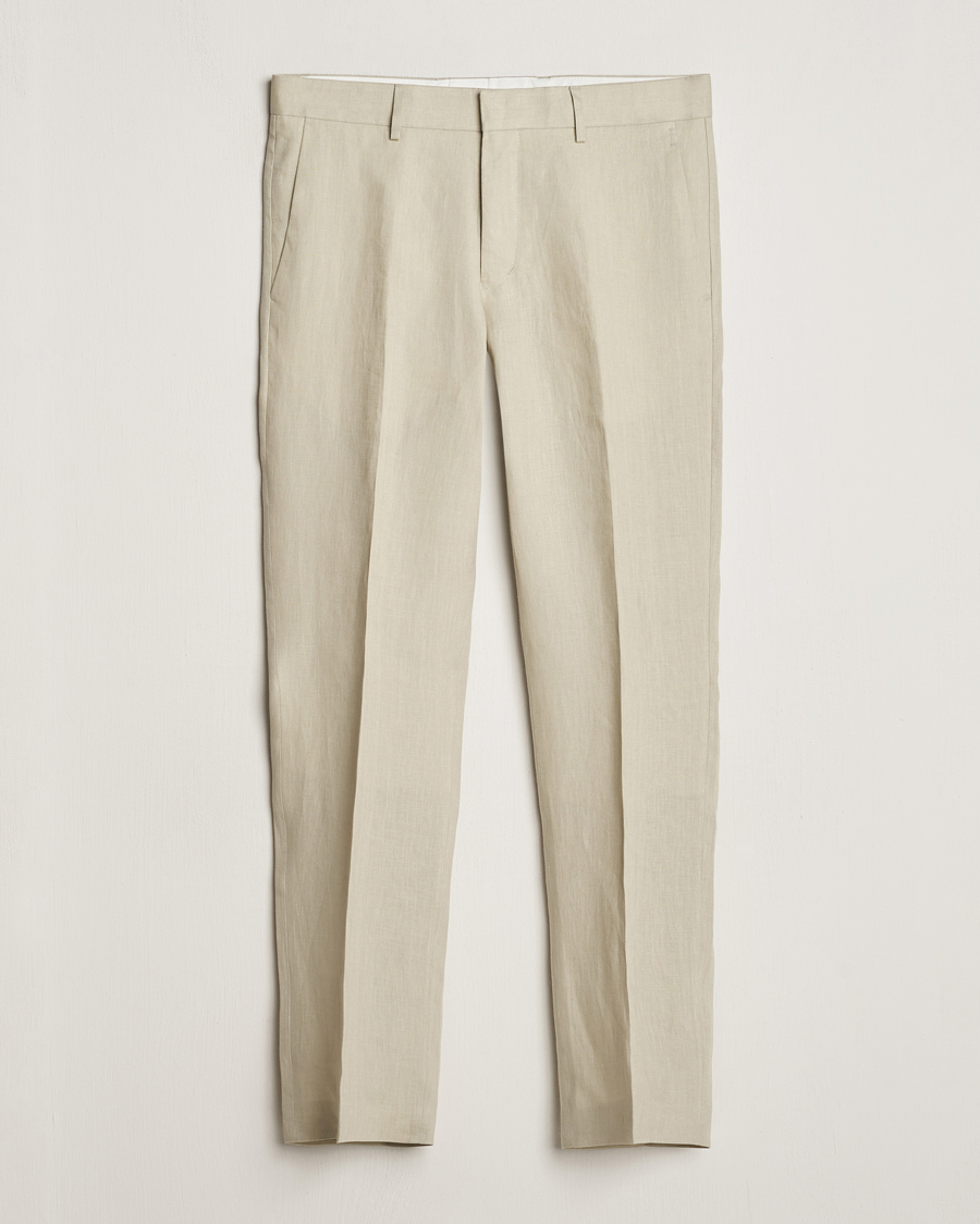 Men | Trousers | Tiger of Sweden | Tenuta Linen Suit Trousers Dawn Misty