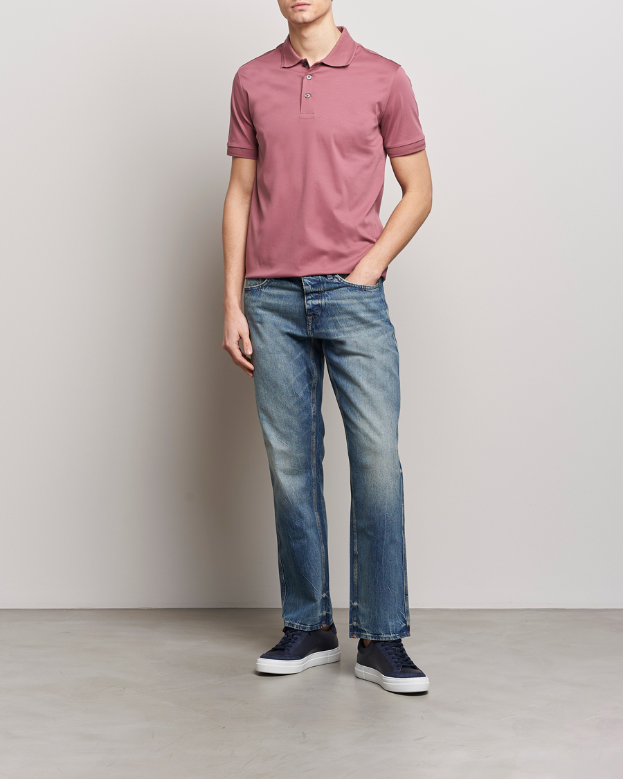 Men | Polo Shirts | Tiger of Sweden | Riose Cotton Polo Rose Brown