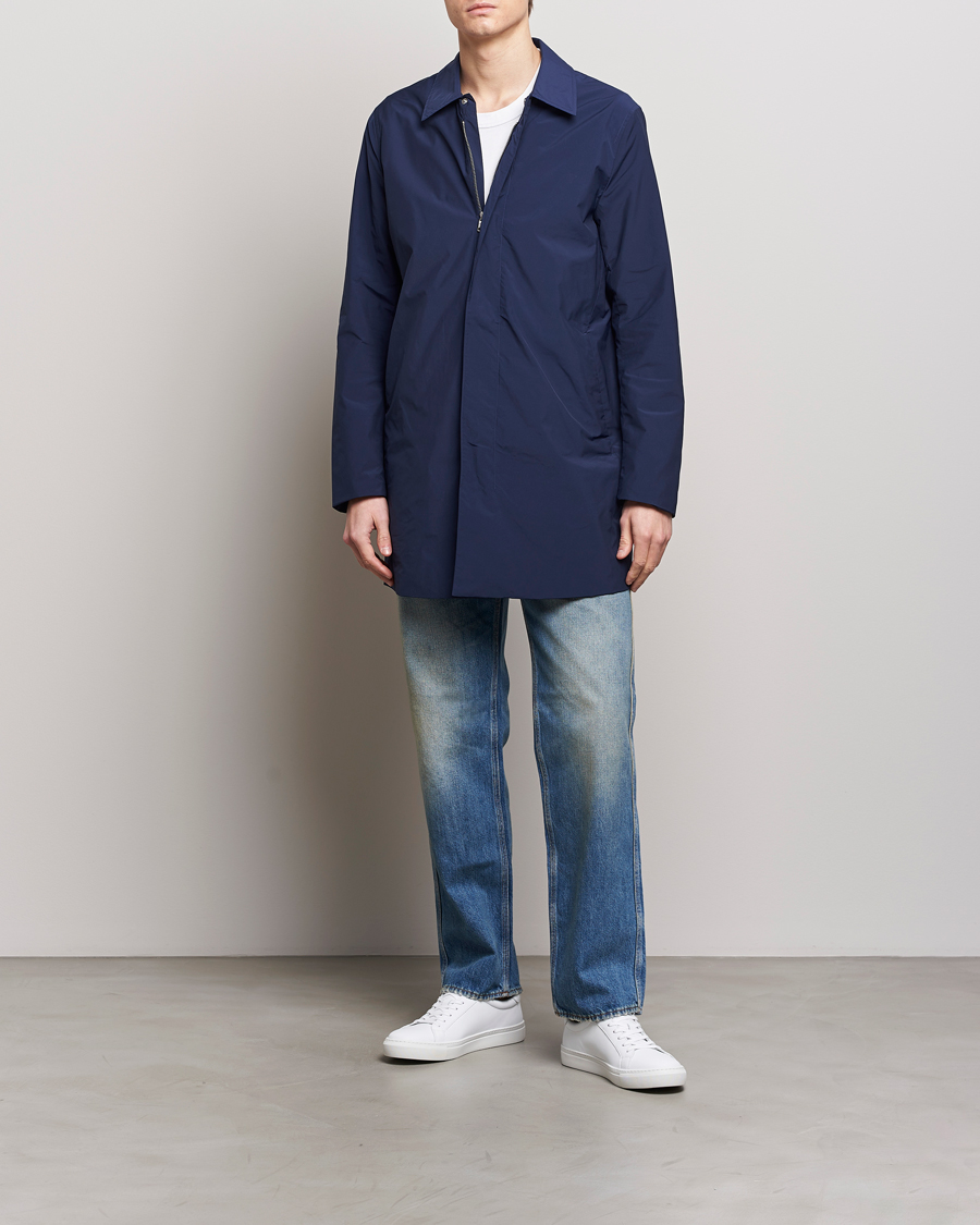 Men | Coats & Jackets | Tiger of Sweden | Cort Car Coat Indigo