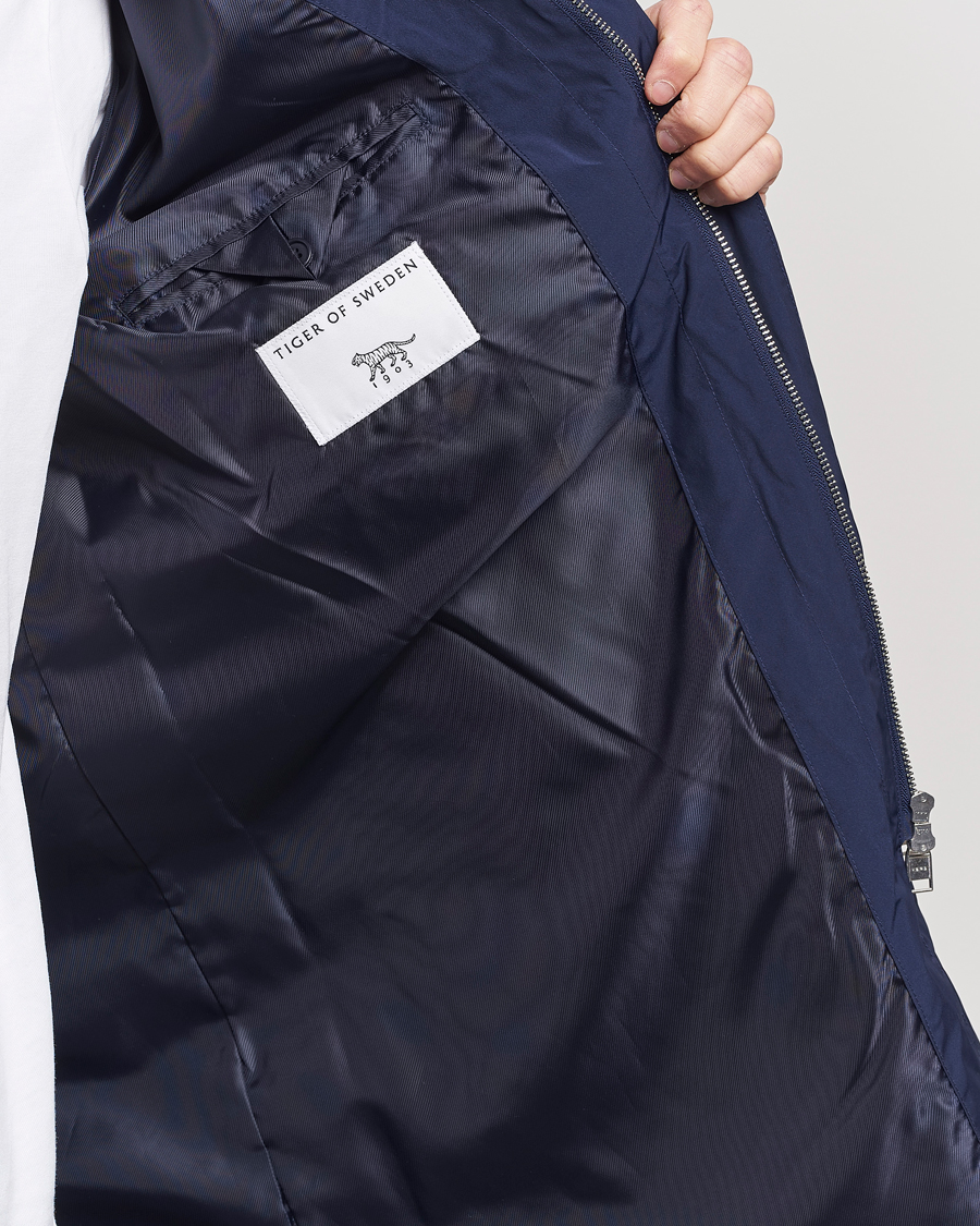 Men | Coats & Jackets | Tiger of Sweden | Cort Car Coat Indigo