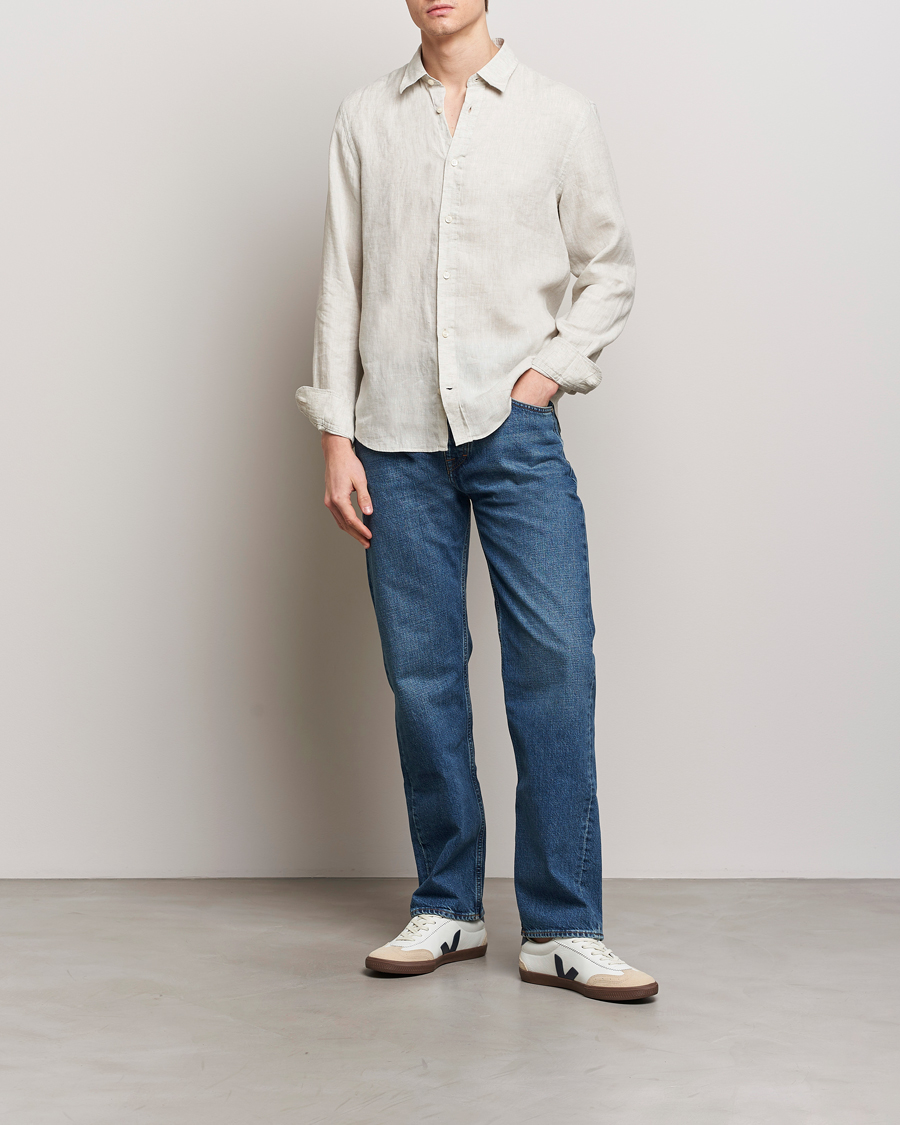 Men | Shirts | Tiger of Sweden | Spenser Linen Shirt Pale Clay