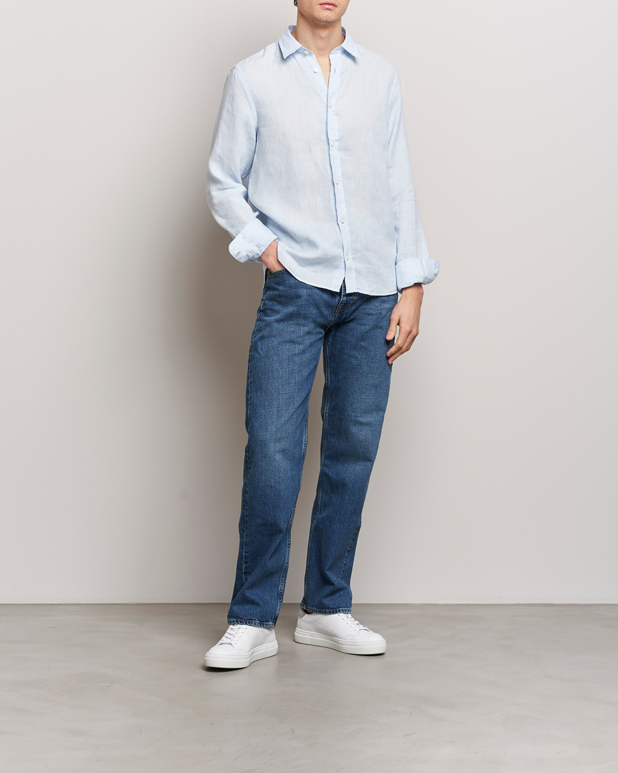 Men | Shirts | Tiger of Sweden | Spenser Linen Shirt Light Blue