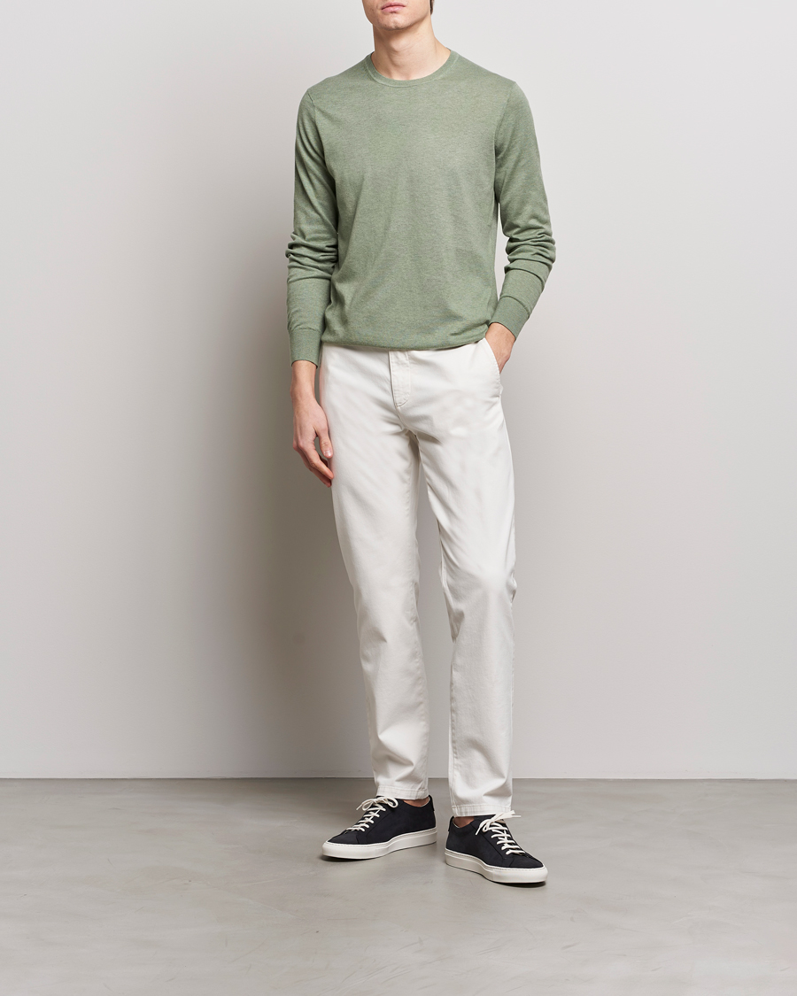 Men | Sweaters & Knitwear | Tiger of Sweden | Michas Cotton/Linen Knitted Sweater Shadow