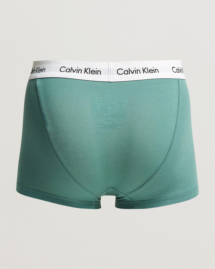 Men | Underwear & Socks | Calvin Klein | Cotton Stretch Trunk 3-pack Blue/Dust Blue/Green