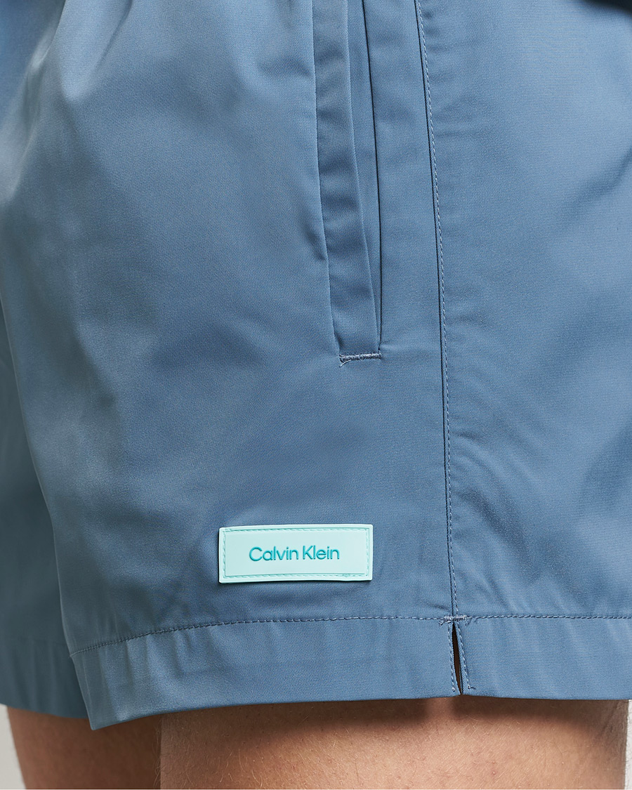 Men | Swimwear | Calvin Klein | Logo Drawstring Swimshorts Muted Cerulean
