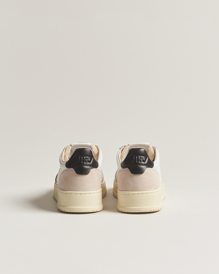 Men | Sneakers | Autry | Medalist Low Super Soft Goat Leather Sneaker White/Black
