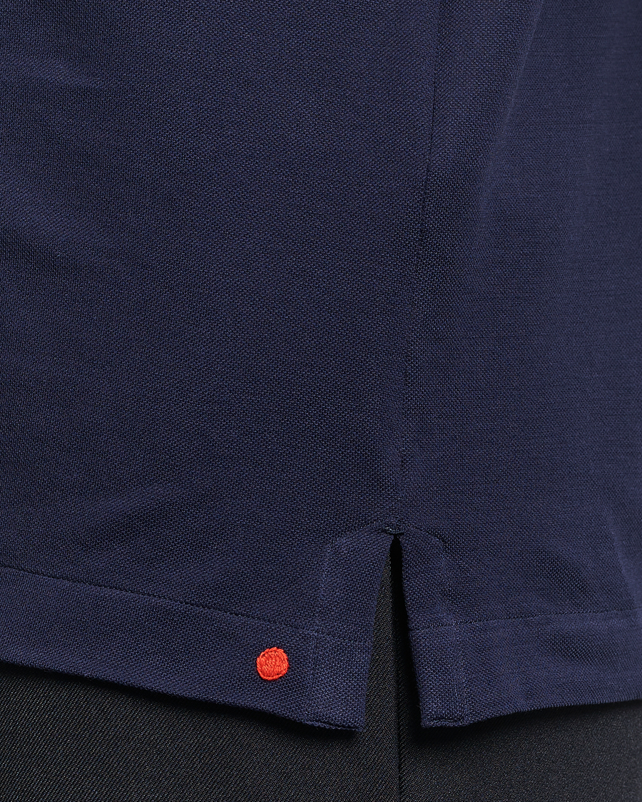 Men | Polo Shirts | Kiton | Short Sleeve Jersey Polo Navy