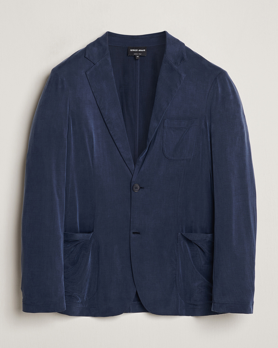 Men | Blazers | Giorgio Armani | Unconstructed Blazer Navy