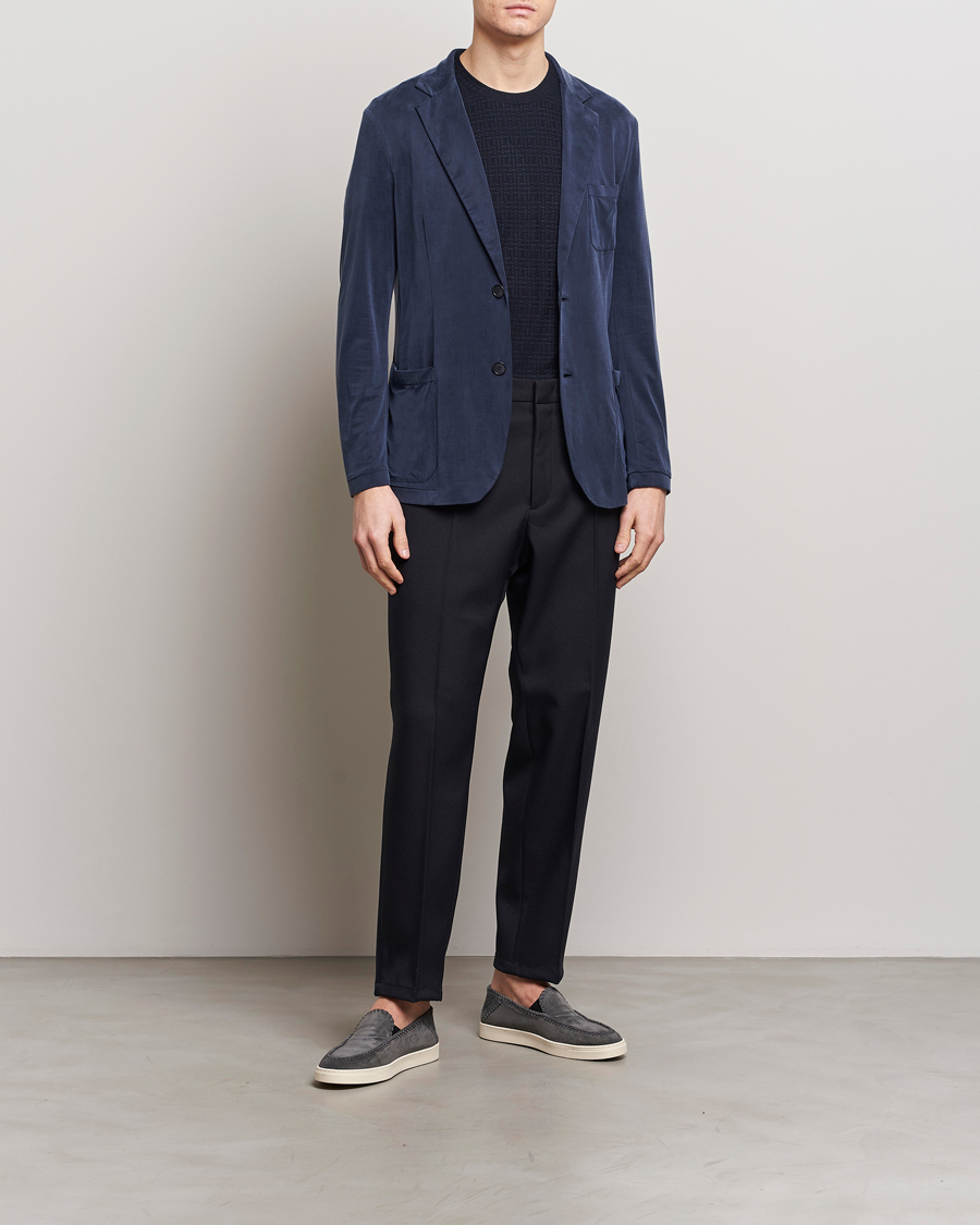 Men | Blazers | Giorgio Armani | Unconstructed Blazer Navy