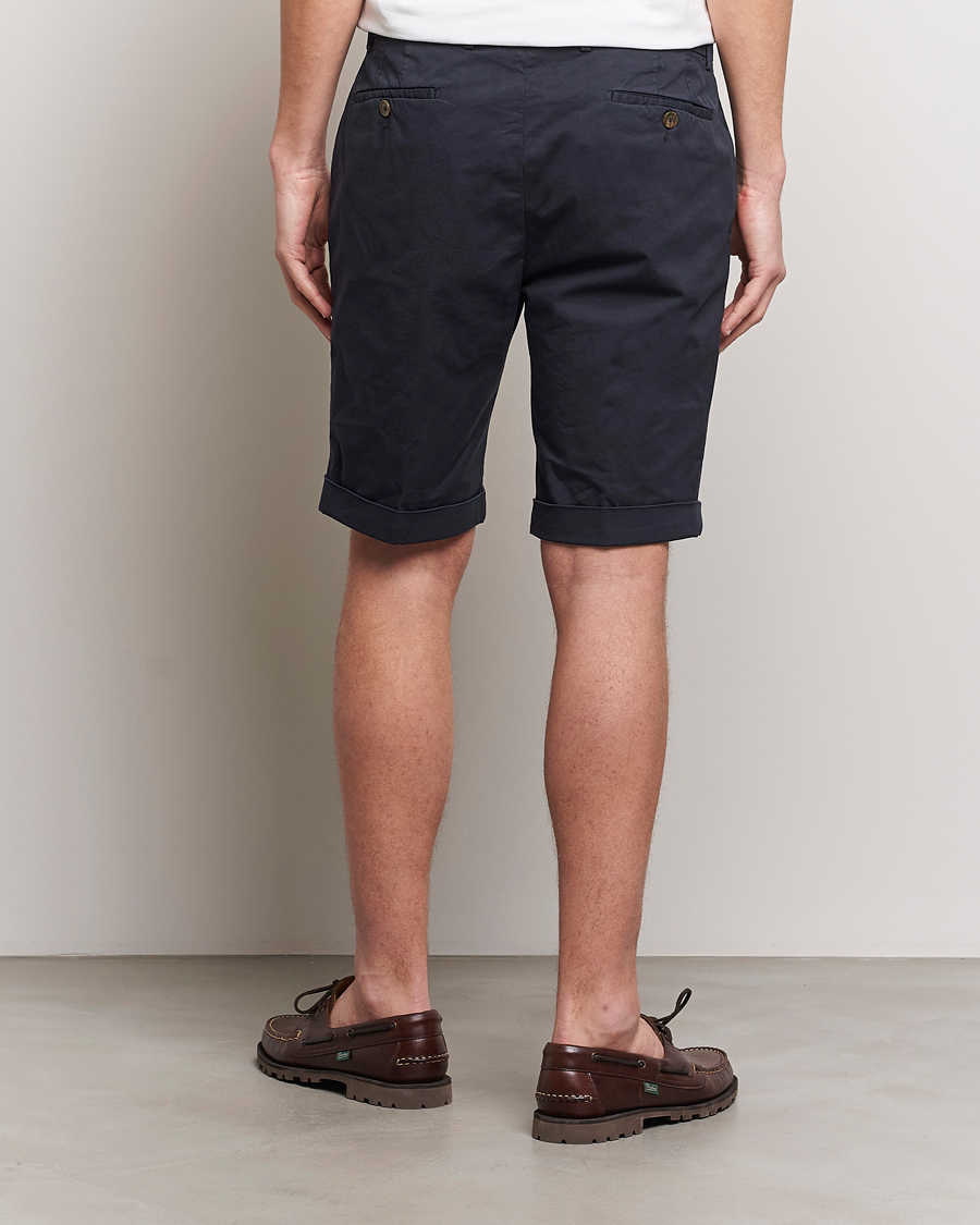 Men | Shorts | Briglia 1949 | Pleated Cotton Shorts Navy