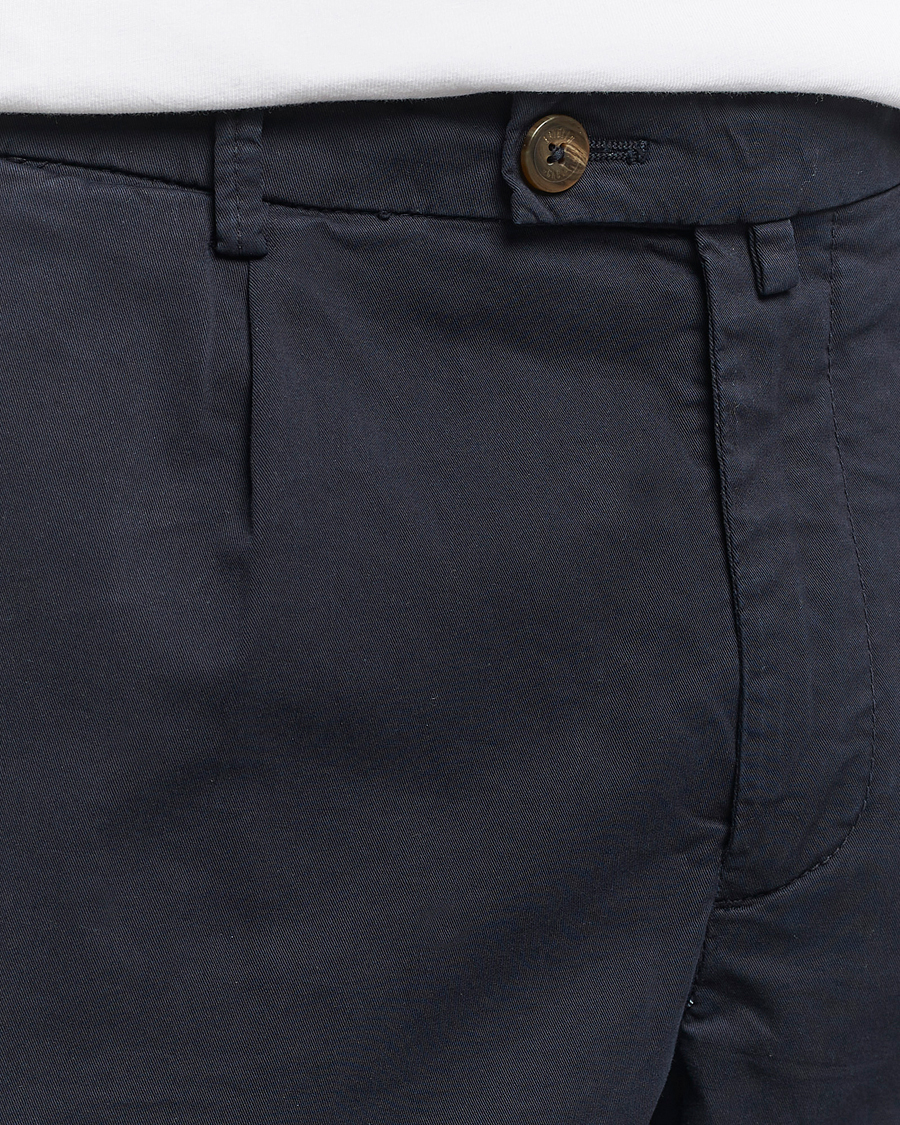 Men | Shorts | Briglia 1949 | Pleated Cotton Shorts Navy