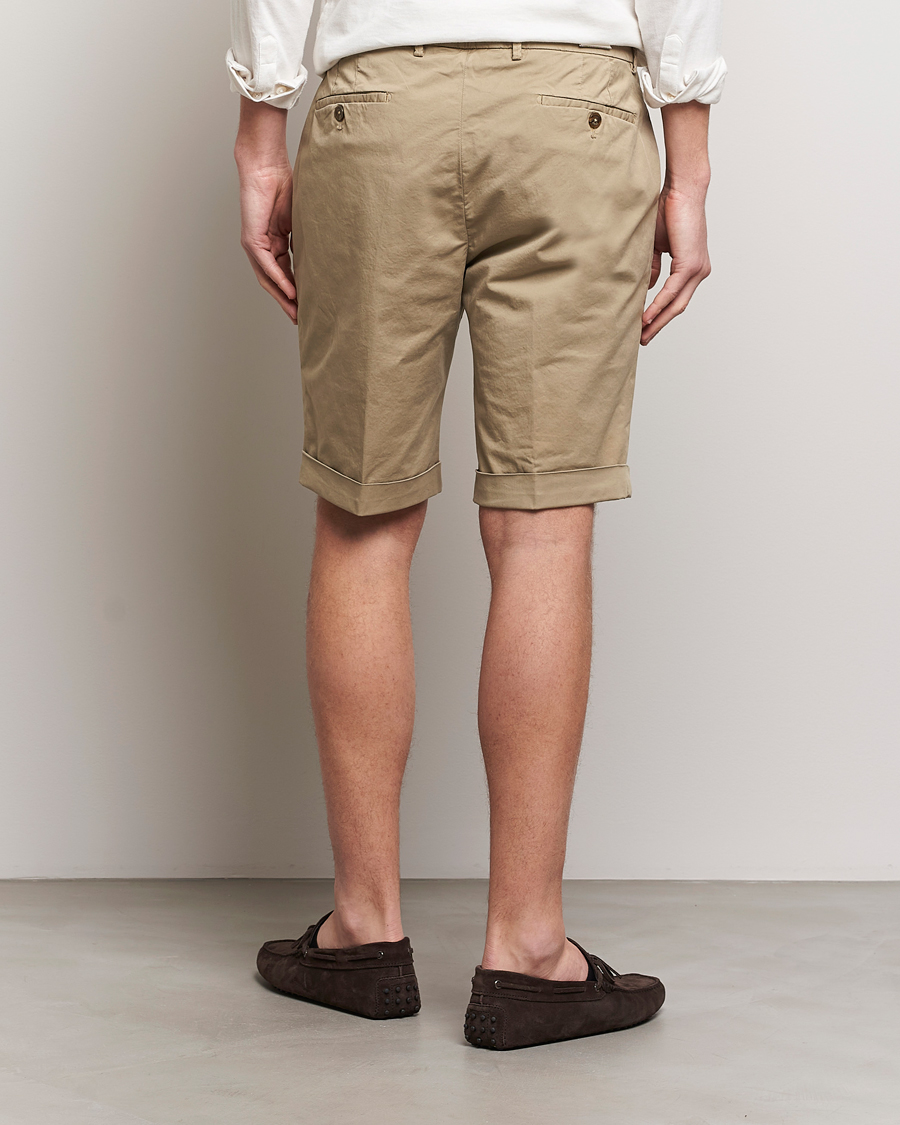 Men | Shorts | Briglia 1949 | Pleated Cotton Shorts Taupe