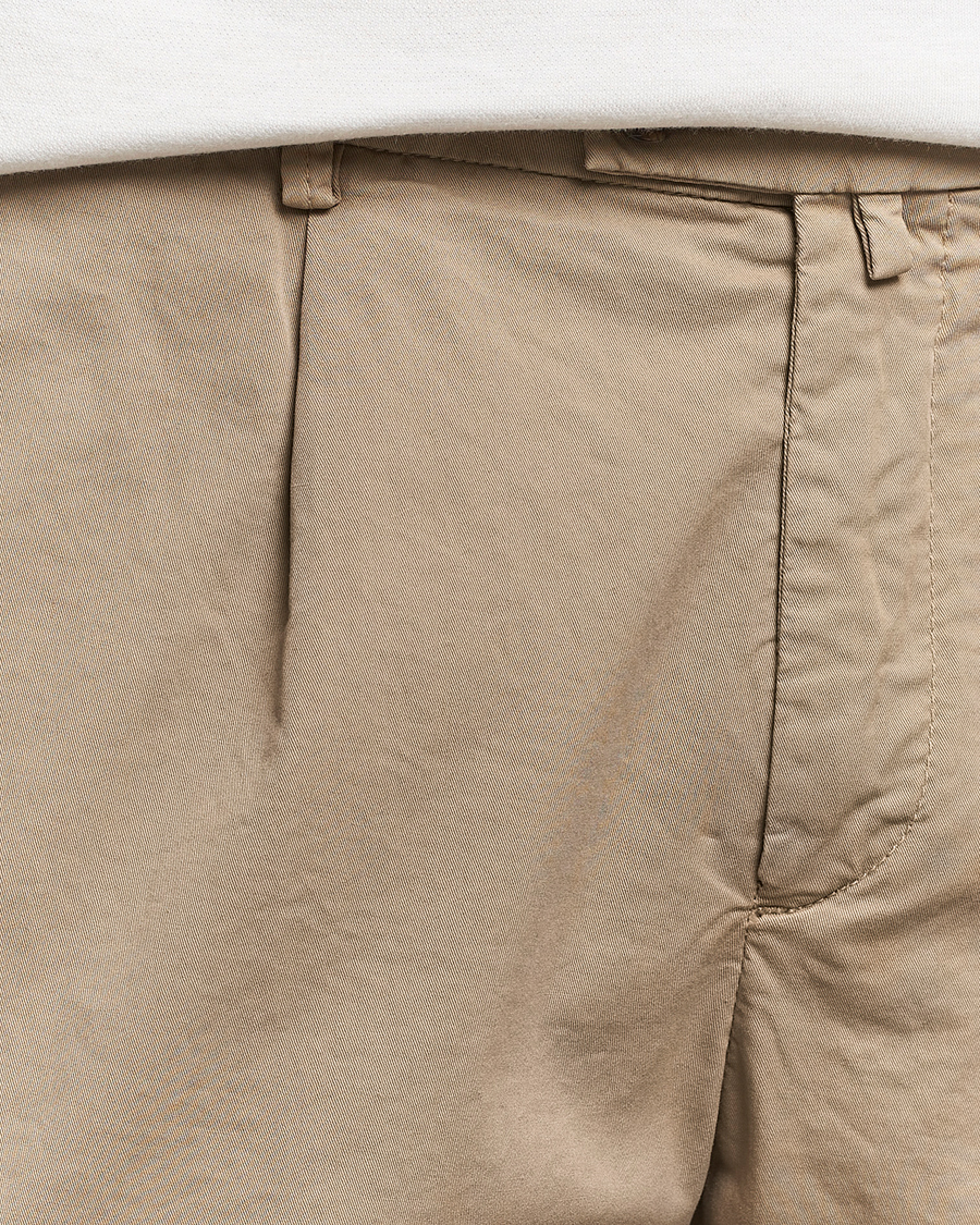 Men | Shorts | Briglia 1949 | Pleated Cotton Shorts Taupe
