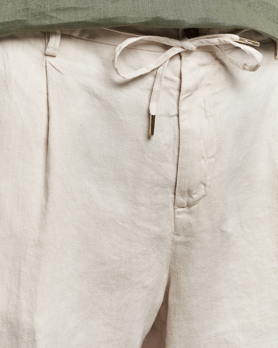 Men | Shorts | Briglia 1949 | Easy Fit Linen Shorts Off White