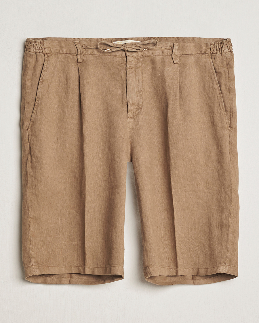 Men | Shorts | Briglia 1949 | Easy Fit Linen Shorts Beige