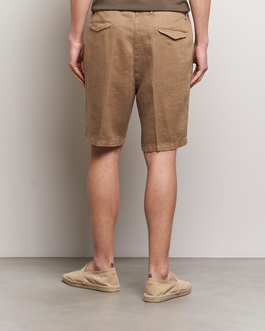 Men | Shorts | Briglia 1949 | Easy Fit Linen Shorts Beige