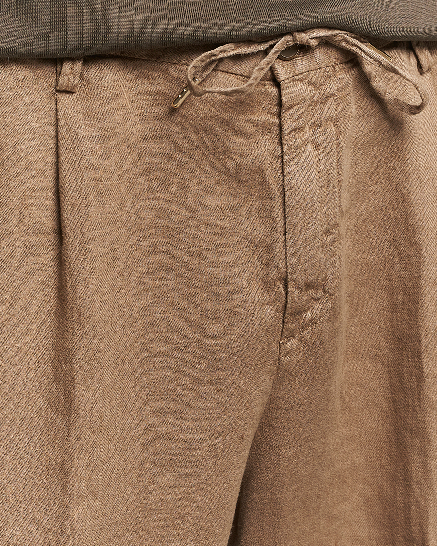 Men | Shorts | Briglia 1949 | Easy Fit Linen Shorts Beige