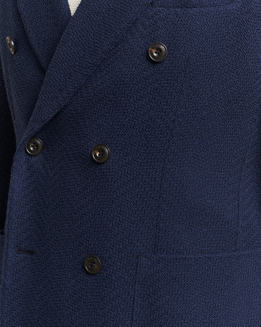 Men | Blazers | L.B.M. 1911 | Double Breasted Jersey Punto Blazer Navy