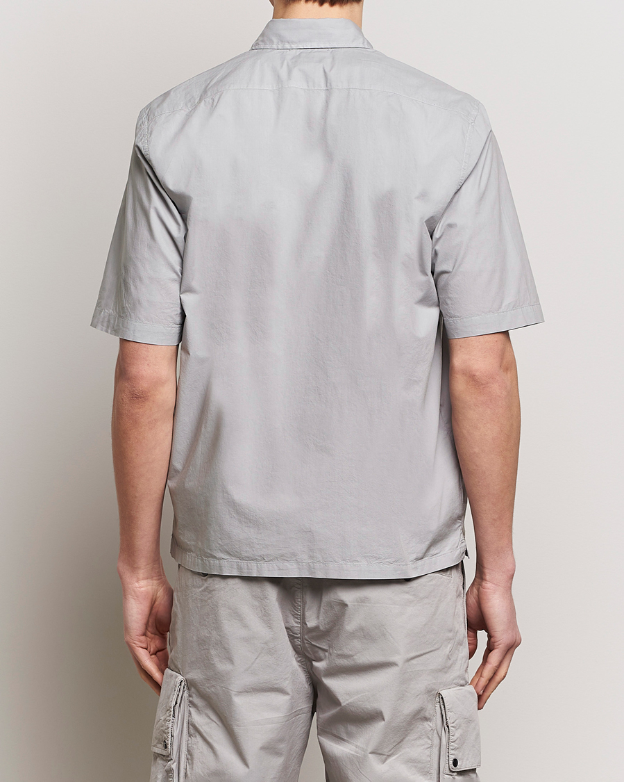 Men | Shirts | C.P. Company | Short Sleeve Popline Shirt Grey