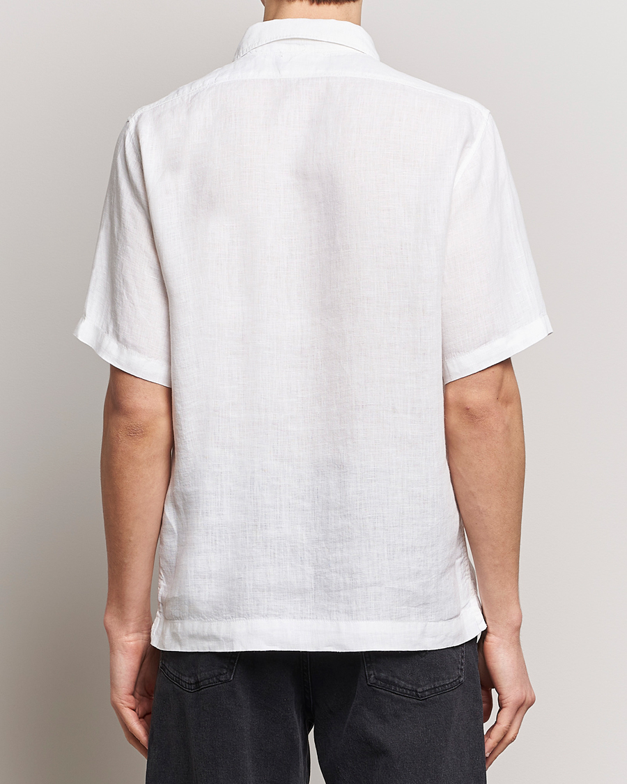 Men | Shirts | C.P. Company | Short Sleeve Linen Shirt White
