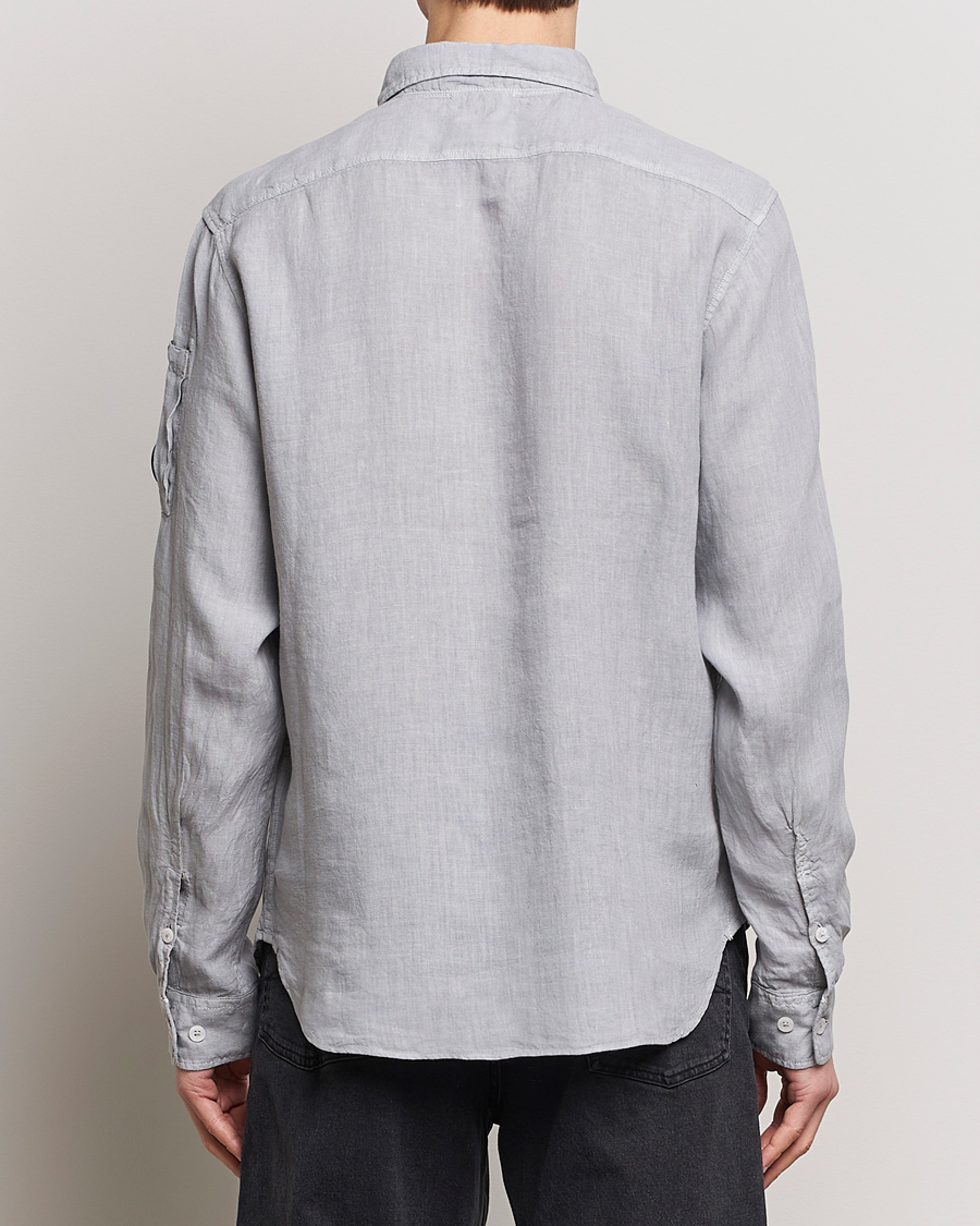 Men | Shirts | C.P. Company | Long Sleeve Linen Shirt Grey