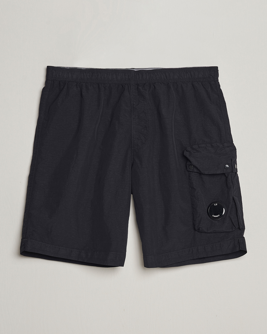 Men | Swimwear | C.P. Company | Flatt Nylon Cargo Swimshorts Black