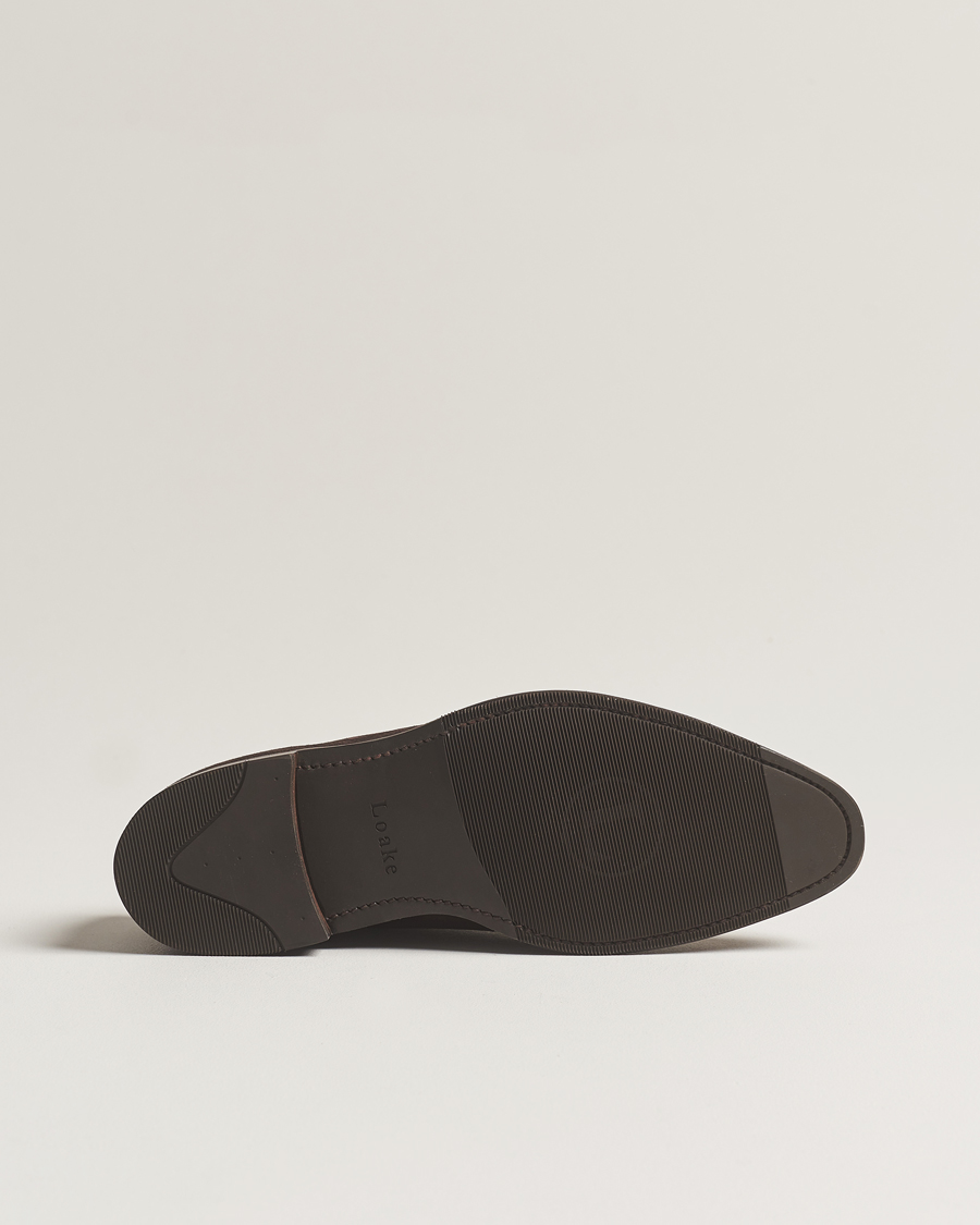 Men | Oxford Shoes | Loake 1880 | Truman Suede Oxford Toe Cap Dark Brown