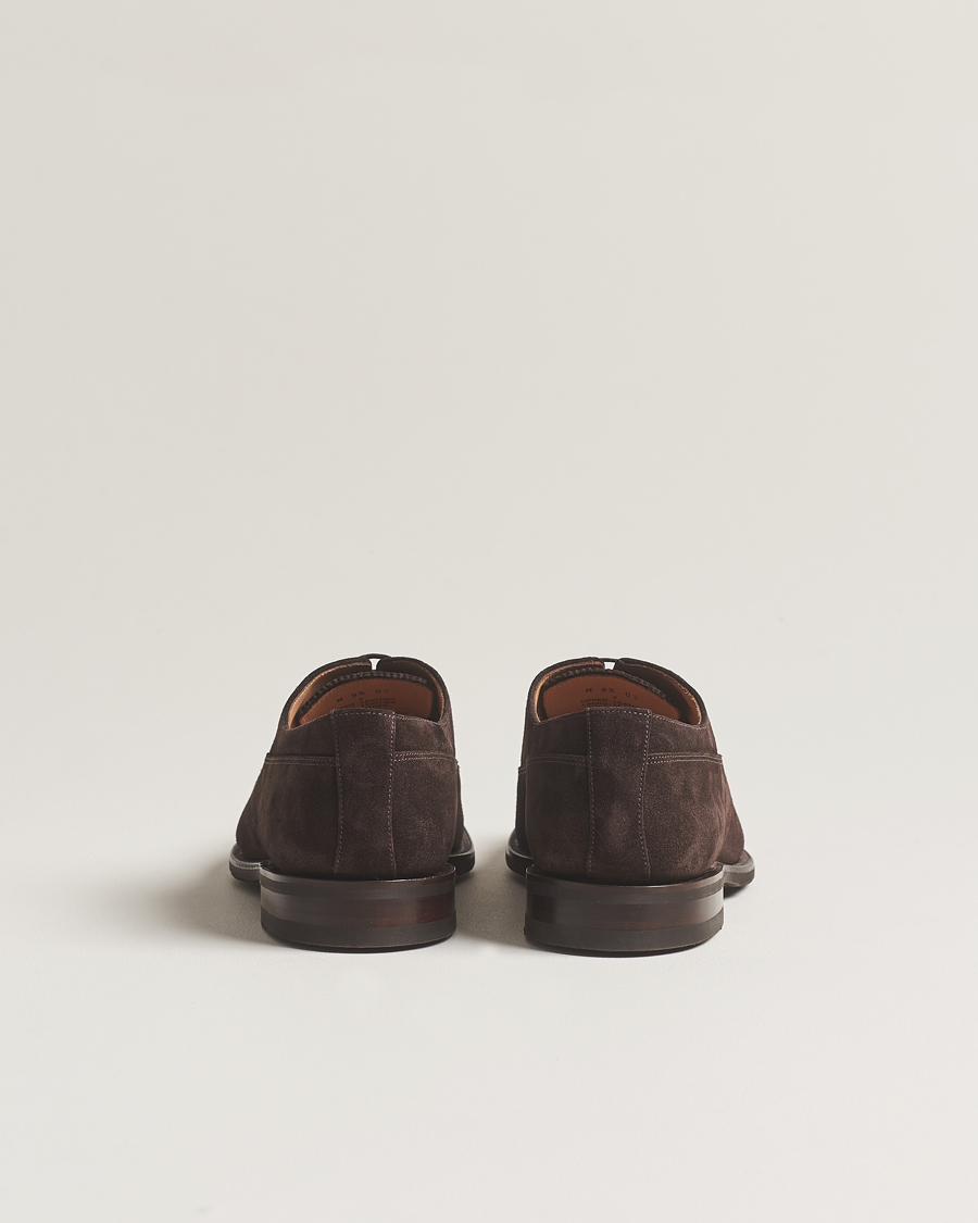Men | Oxford Shoes | Loake 1880 | Truman Suede Oxford Toe Cap Dark Brown
