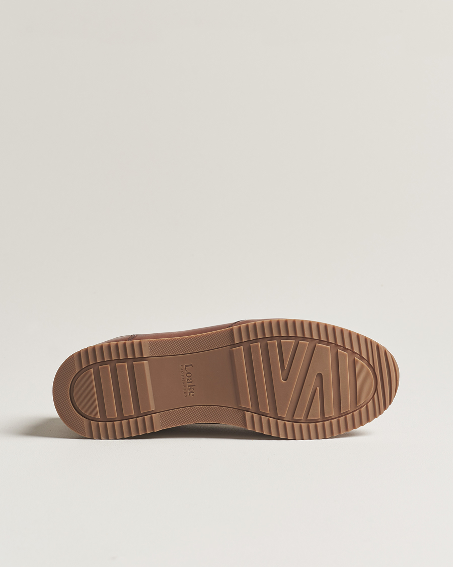 Men | Sneakers | Loake 1880 | Bannister Leather Running Sneaker Cedar