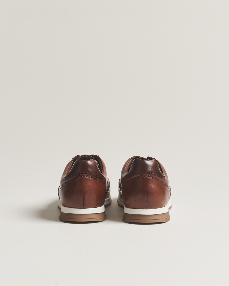 Men | Sneakers | Loake Shoemakers | Bannister Leather Running Sneaker Cedar