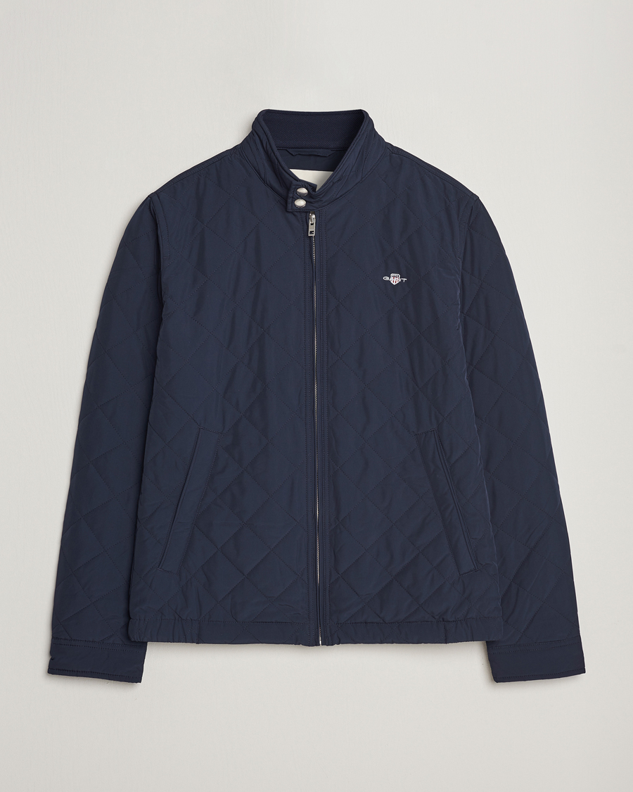 Men | Coats & Jackets | GANT | The Quilted Windcheater Evening Blue