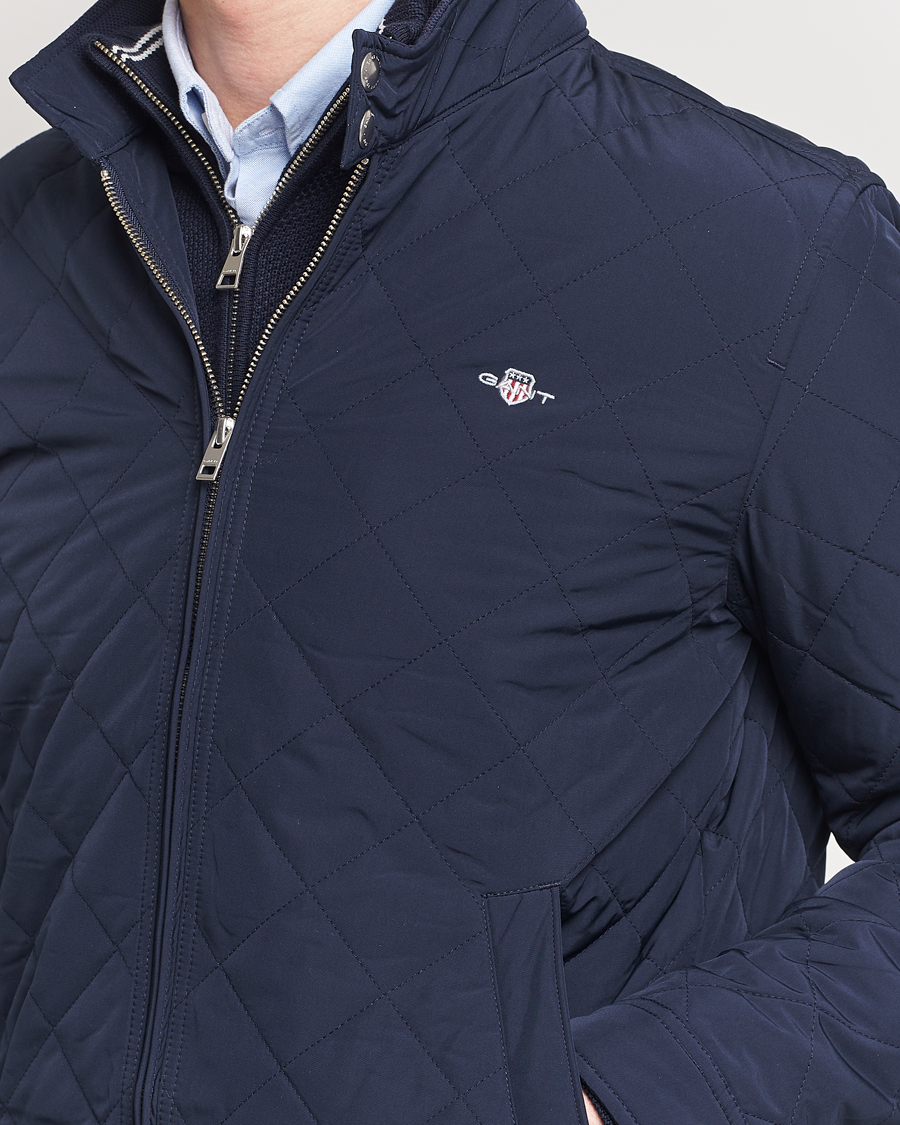 Men | Coats & Jackets | GANT | The Quilted Windcheater Evening Blue