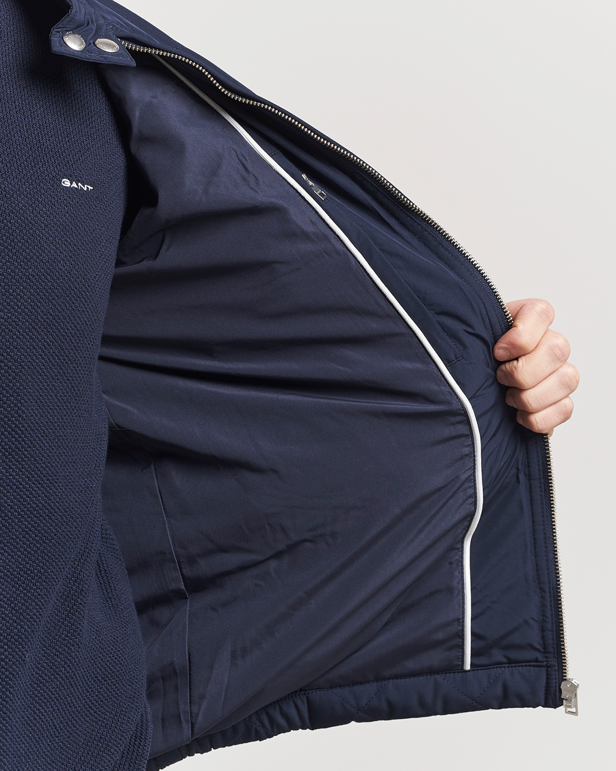 Men | Coats & Jackets | GANT | The Quilted Windcheater Evening Blue