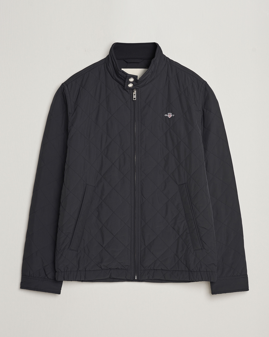 Men | Coats & Jackets | GANT | The Quilted Windcheater Black