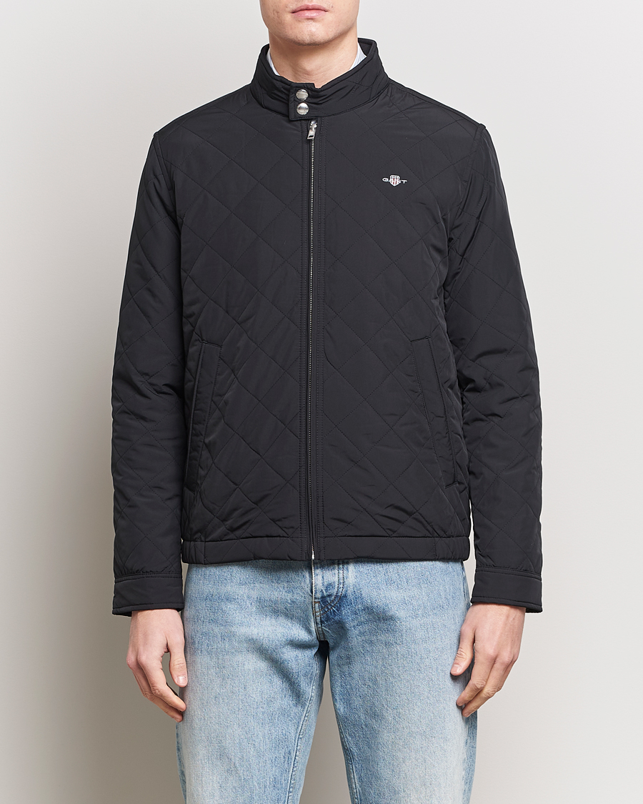 Men | Coats & Jackets | GANT | The Quilted Windcheater Black