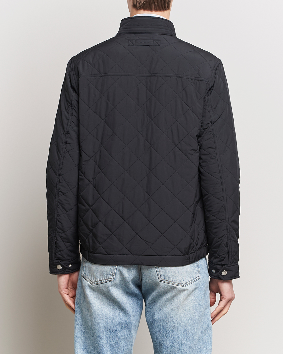 Men | Coats & Jackets | GANT | The Quilted Windcheater Black