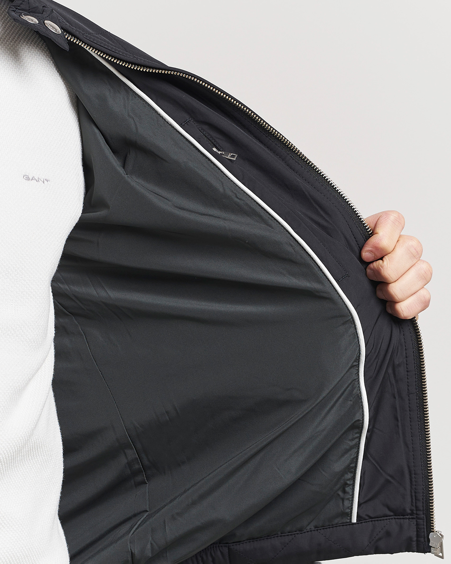 Men | Coats & Jackets | GANT | The Quilted Windcheater Black