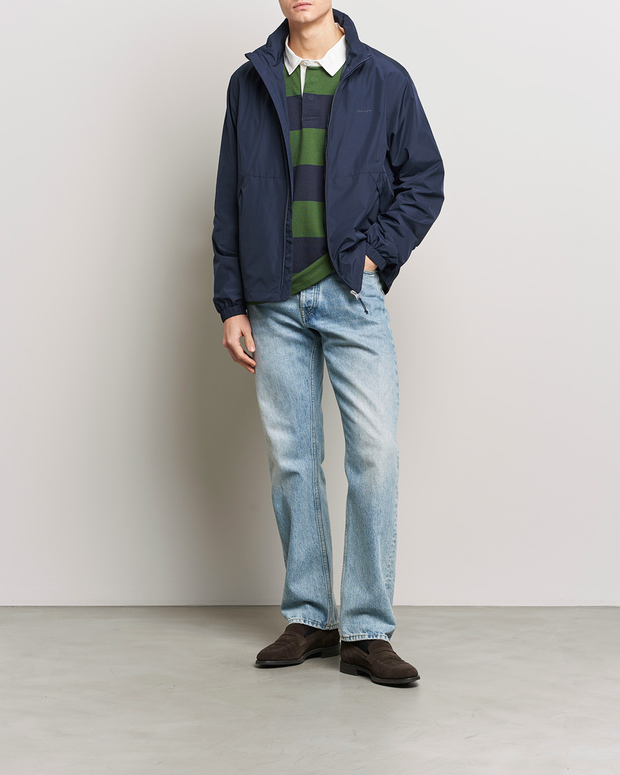 Men | Coats & Jackets | GANT | Light Nylon Windcheater Evening Blue