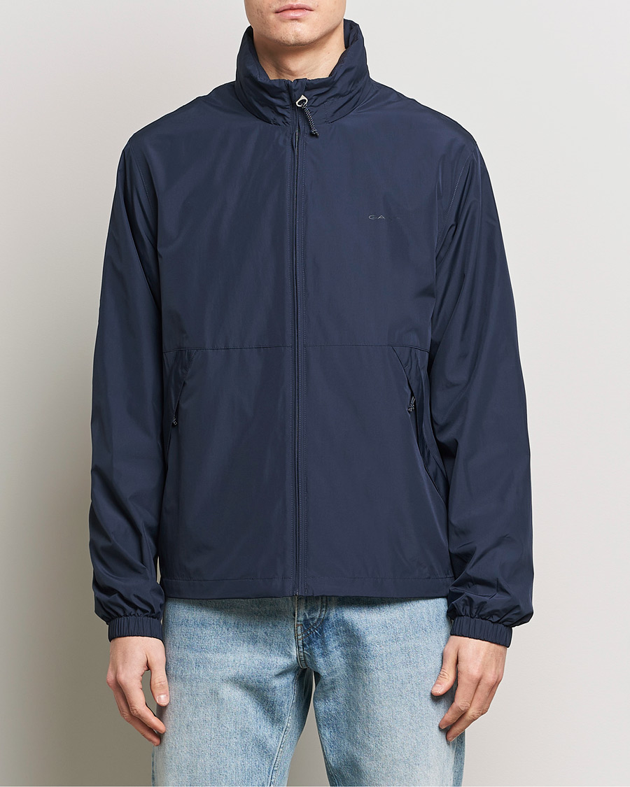 Men | Coats & Jackets | GANT | Light Nylon Windcheater Evening Blue