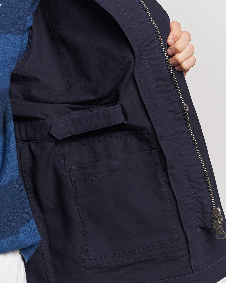 Men | Coats & Jackets | GANT | Cotton Field Jacket Evening Blue
