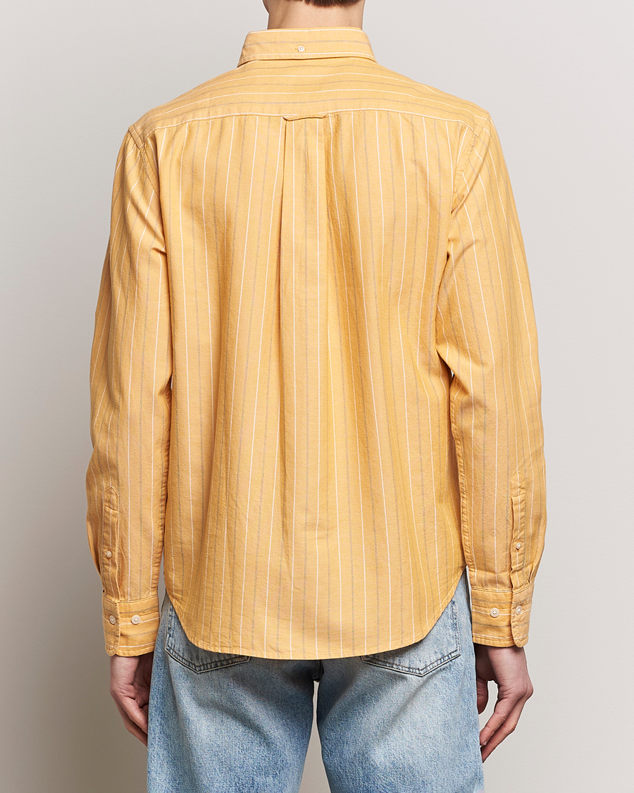Men | Shirts | GANT | Regular Fit Archive Striped Oxford Shirt Medal Yellow