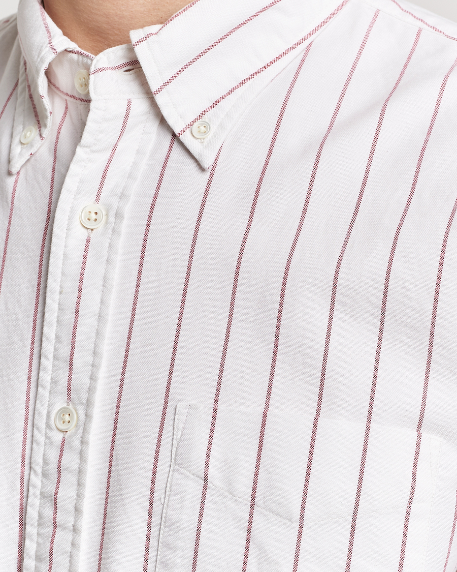 Men | Shirts | GANT | Relaxed Fit Heritage Striped Oxford Shirt White/Red