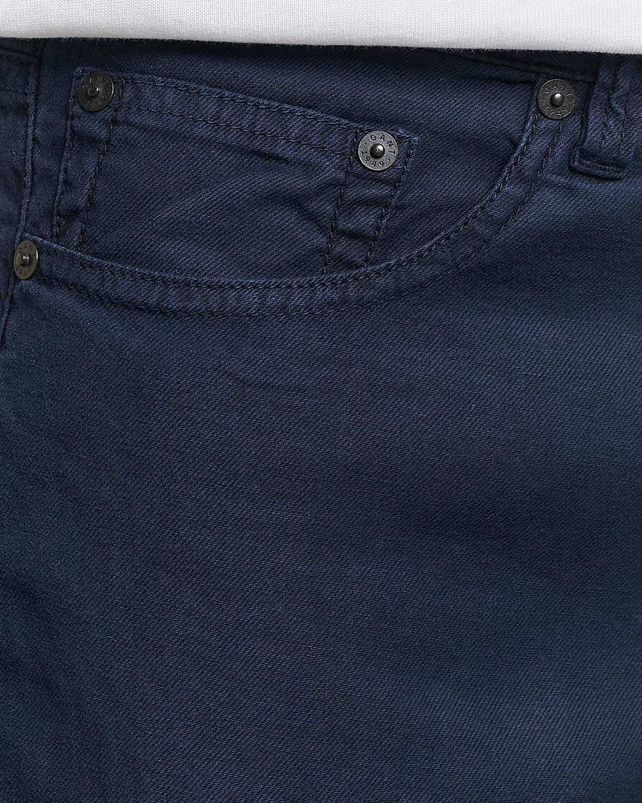 Men | Trousers | GANT | Cotton/Linen 5-Pocket Trousers Marine