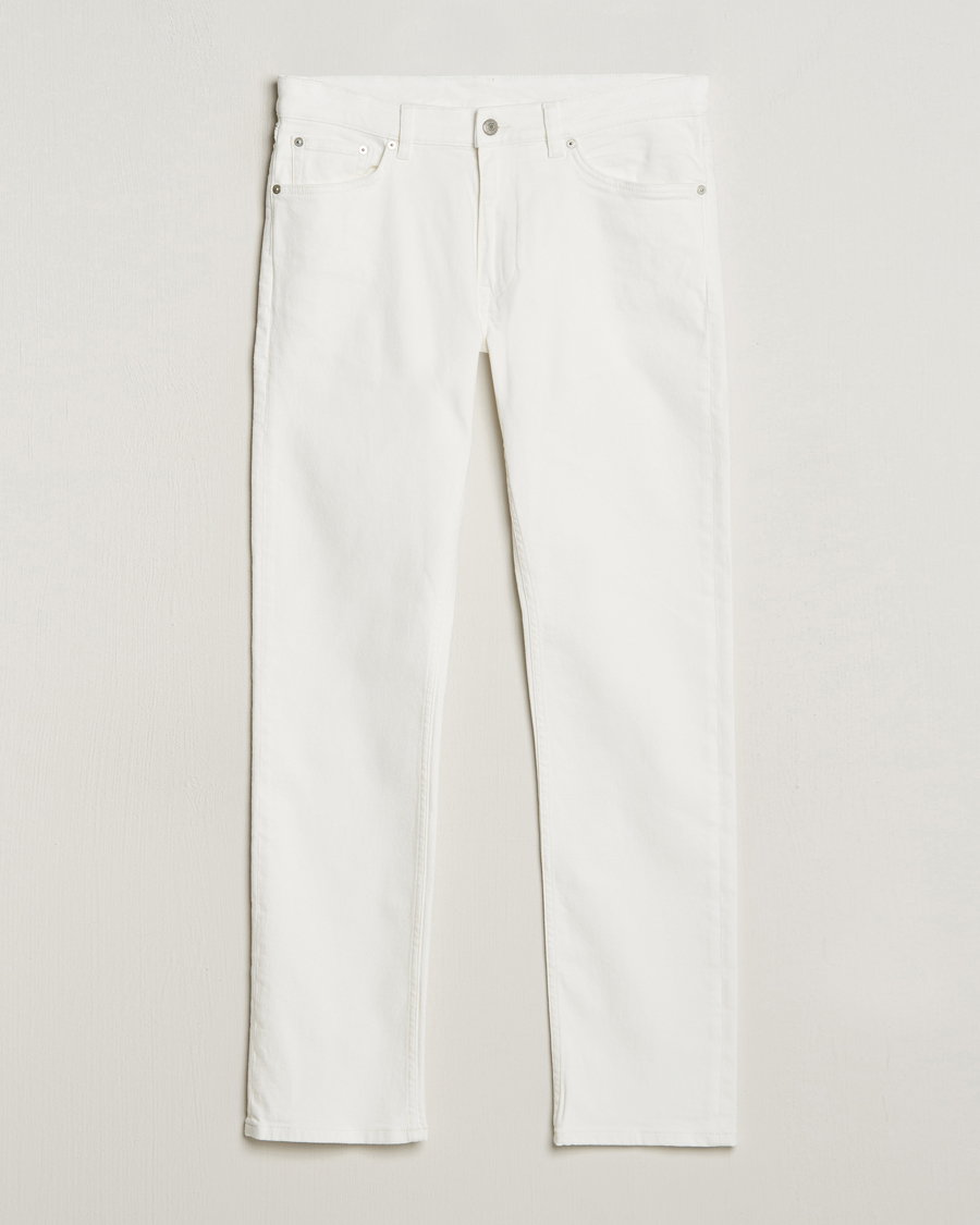 Men | Trousers | GANT | Regular Fit Jeans Eggshell