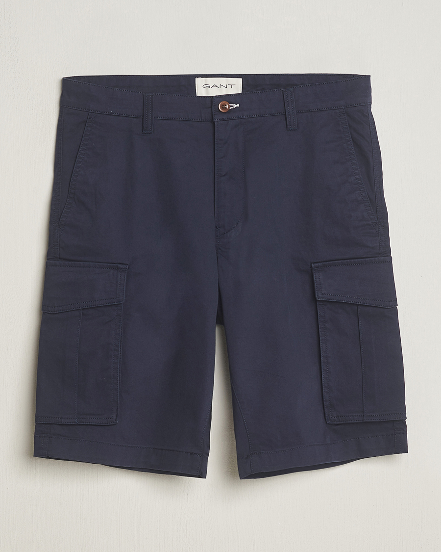 Men | Shorts | GANT | Relaxed Twill Cargo Shorts Marine