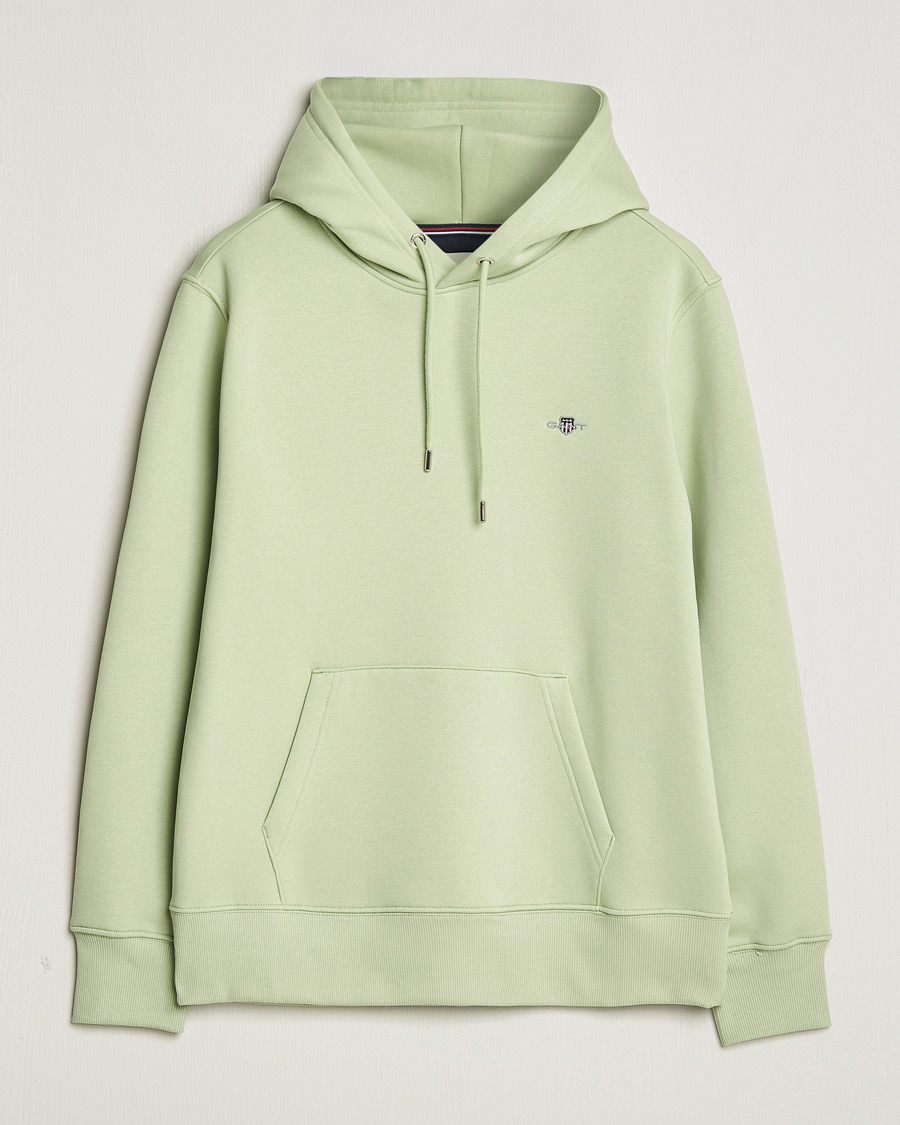 Men | Sweaters & Knitwear | GANT | Original Shield Logo Hoodie Milky Matcha