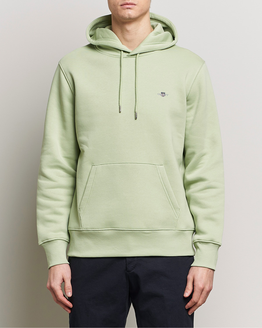 Men | Sweaters & Knitwear | GANT | Original Shield Logo Hoodie Milky Matcha