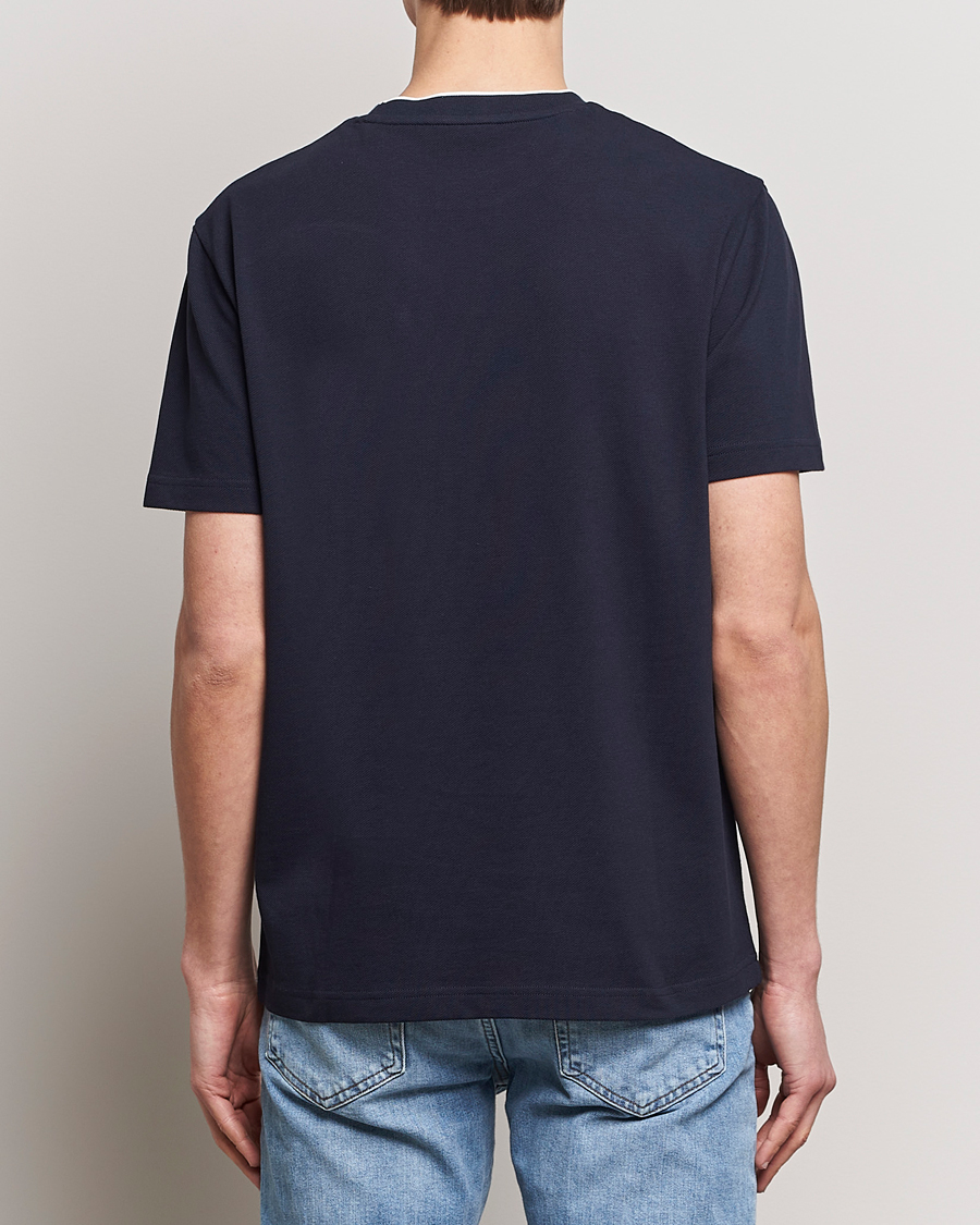 Men | T-Shirts | GANT | Pique Crew Neck T-Shirt Evening Blue