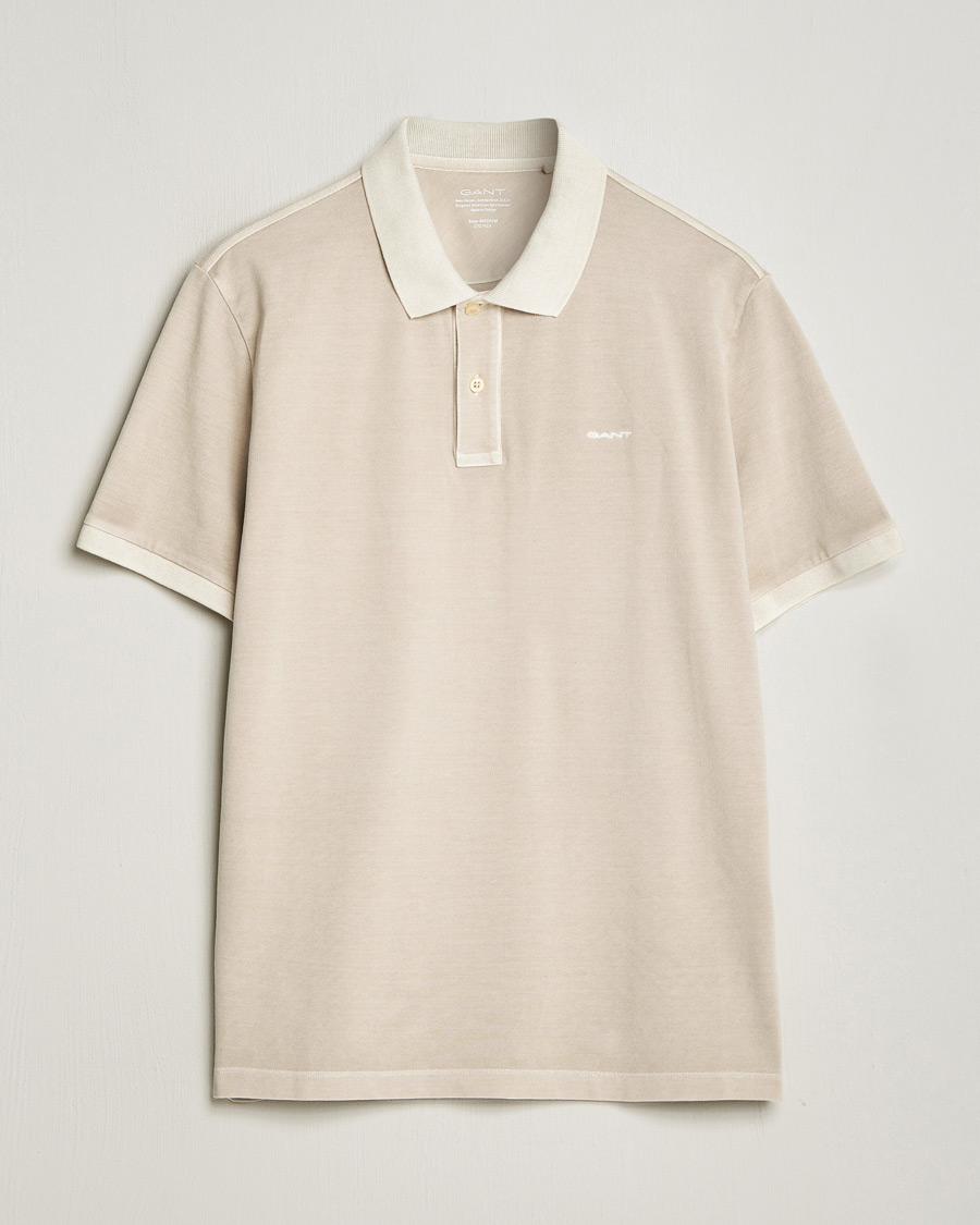 Men | Polo Shirts | GANT | Sunbleached Polo Silky Beige