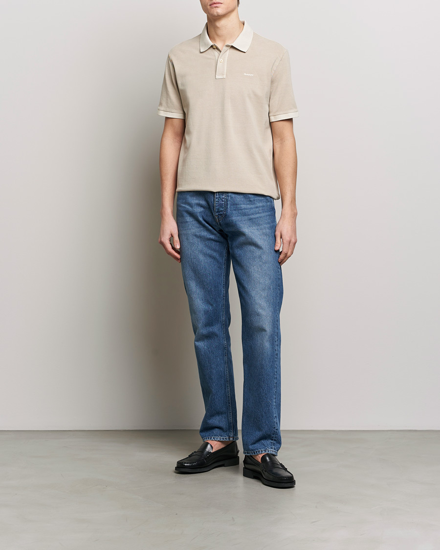 Men | Polo Shirts | GANT | Sunbleached Polo Silky Beige